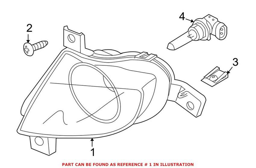 BMW Foglight Assembly - Driver Side 63177199893